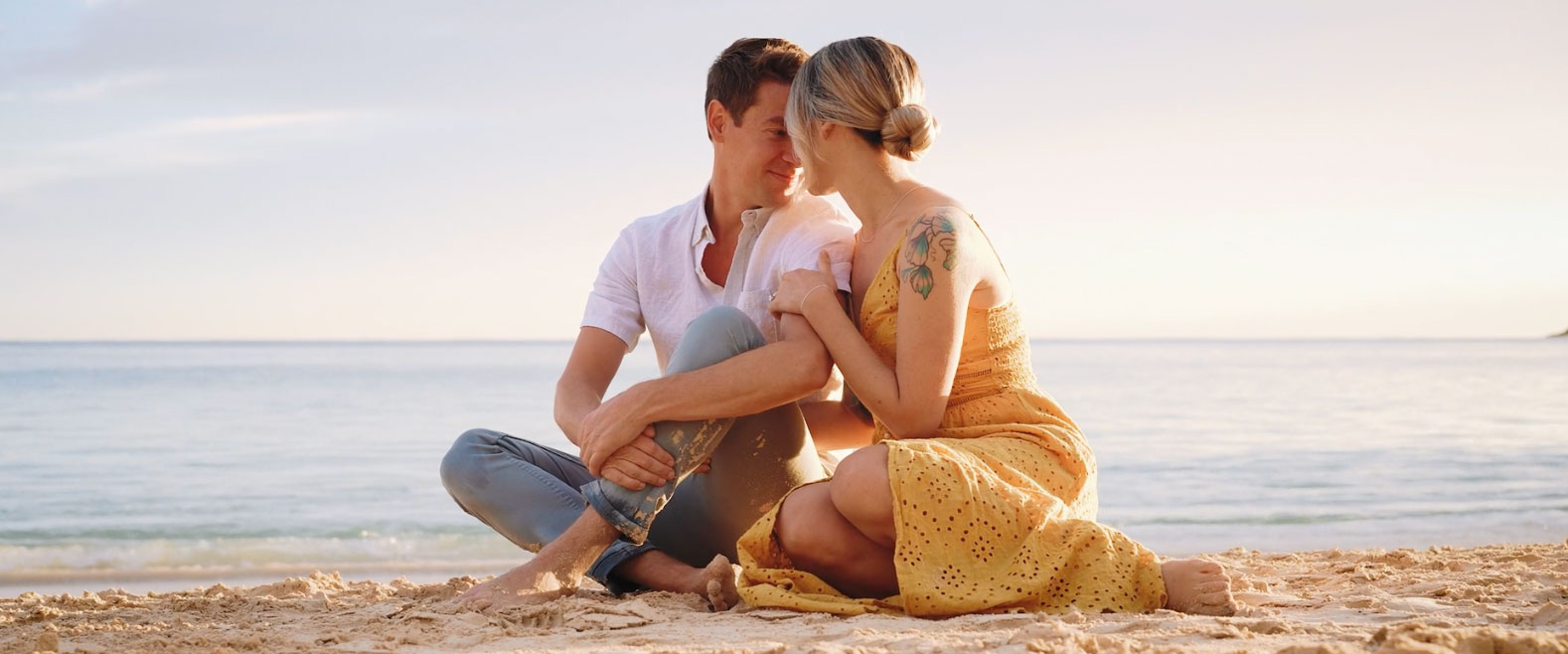 Couple after Hawaii beach proposal