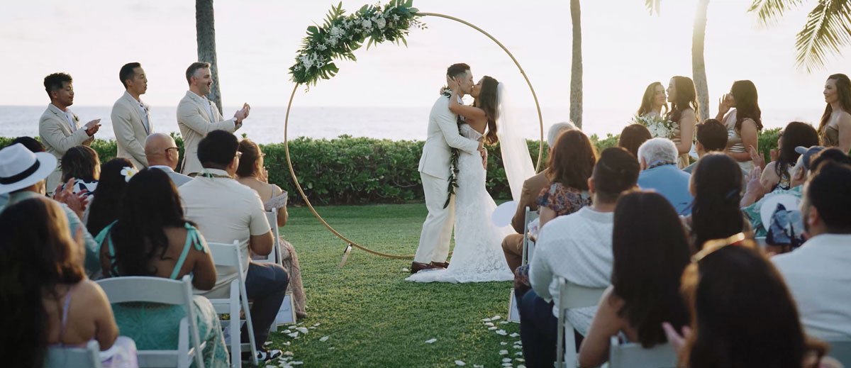 Wedding ceremony at Paradise Cove Ocean Garden