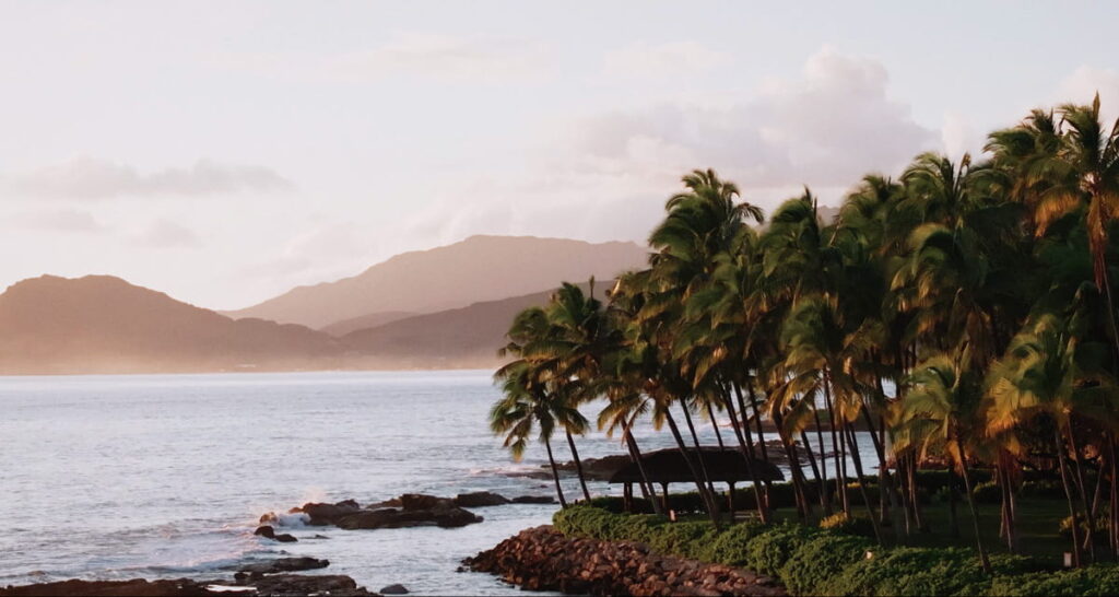 Beautiful views of the coast from the Four Seasons Oahu.