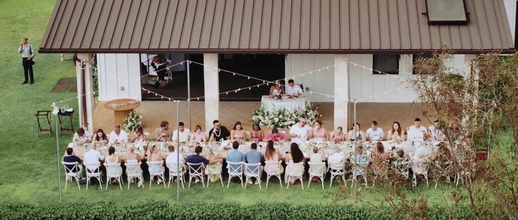 Wedding reception dinner