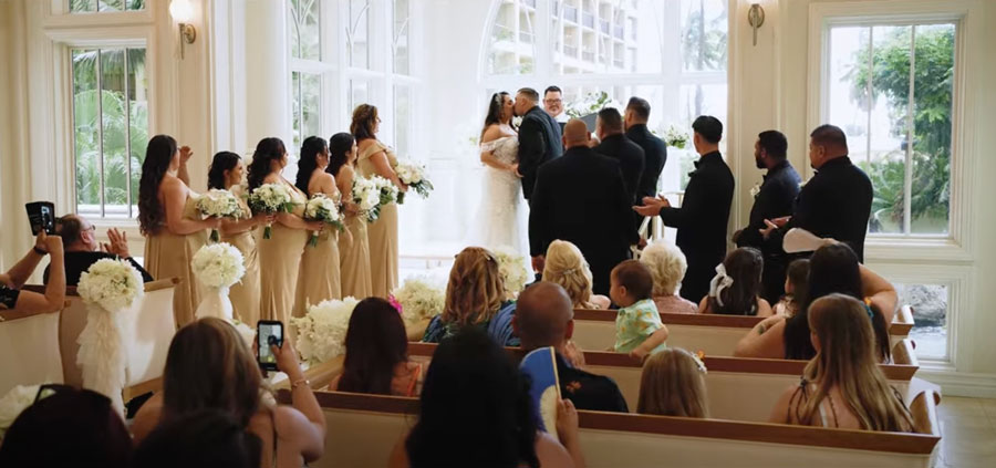 Wedding ceremony inside the Akala Chapel