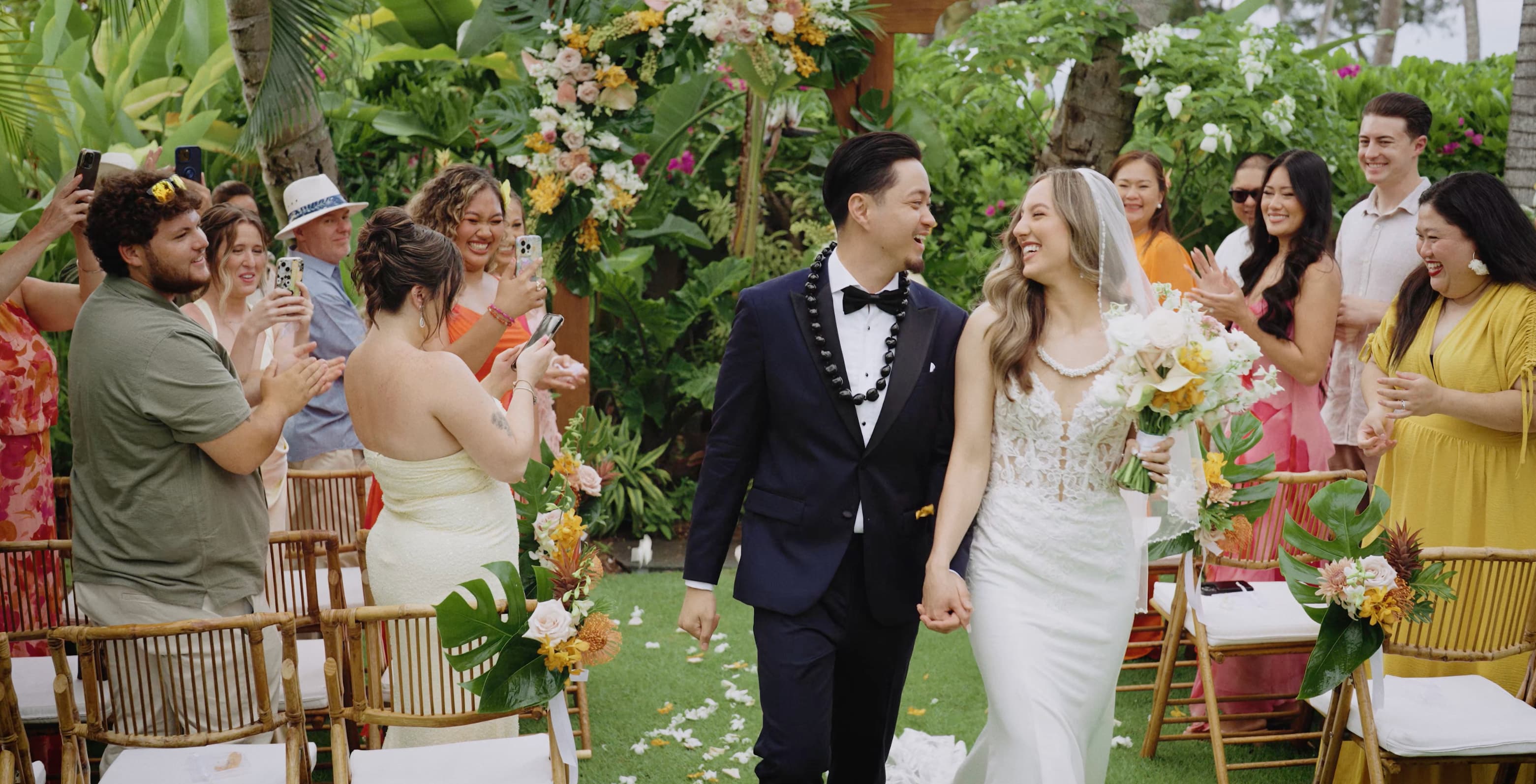 Wedding at Male'ana Gardens, Oahu